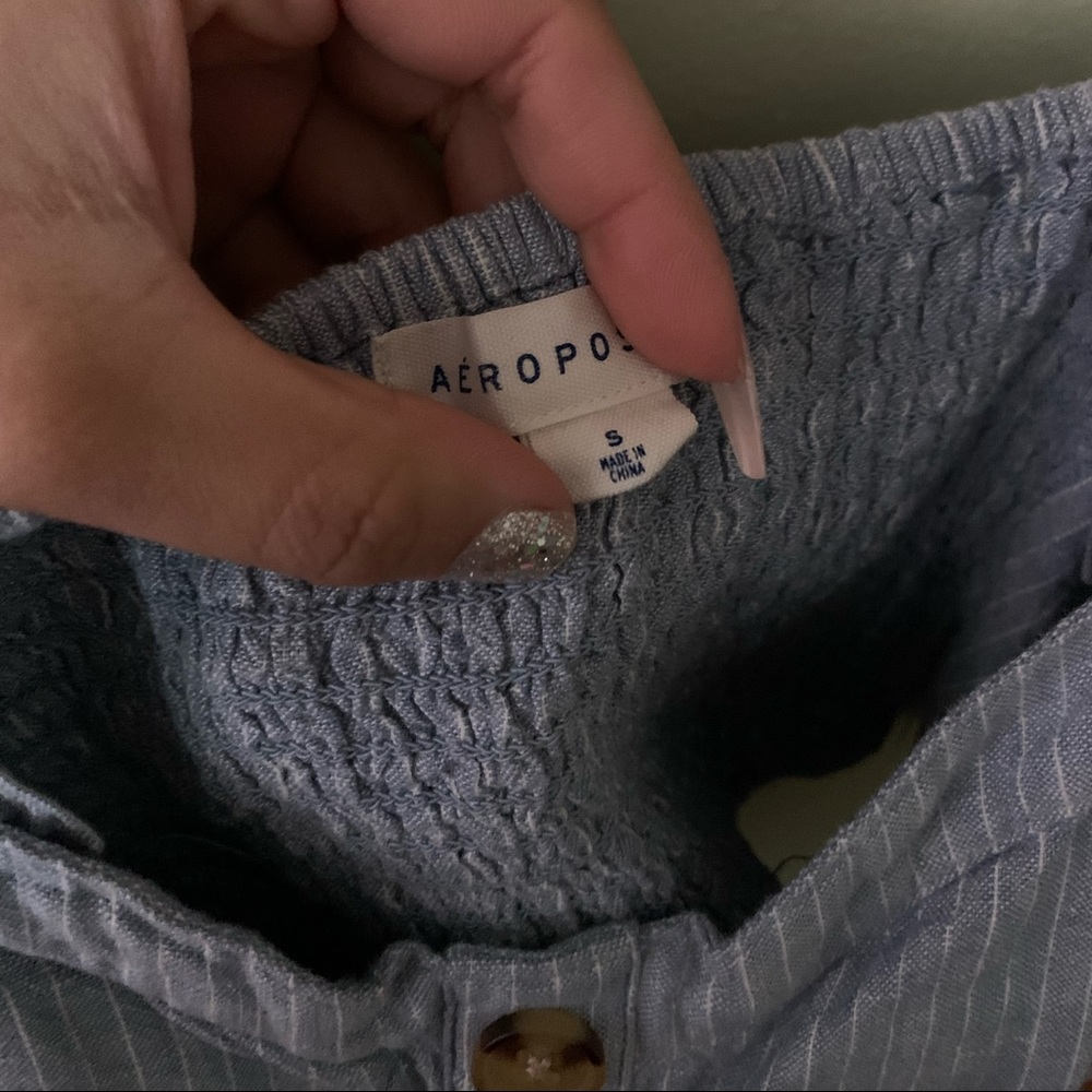 aeropostale blue cropped bustier tank - Picture 3 of 3